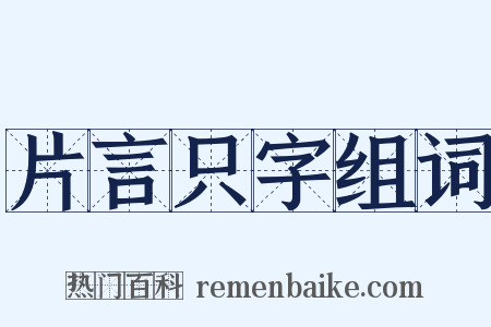 片言只字组词是什么意思的图片